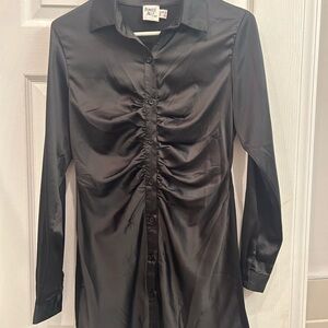 Princess Polly Black Satin Dress